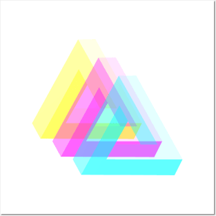 Impossible AND transparent triangles V2 Posters and Art